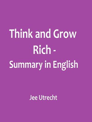 cover image of Think and Grow rich--Summary in English